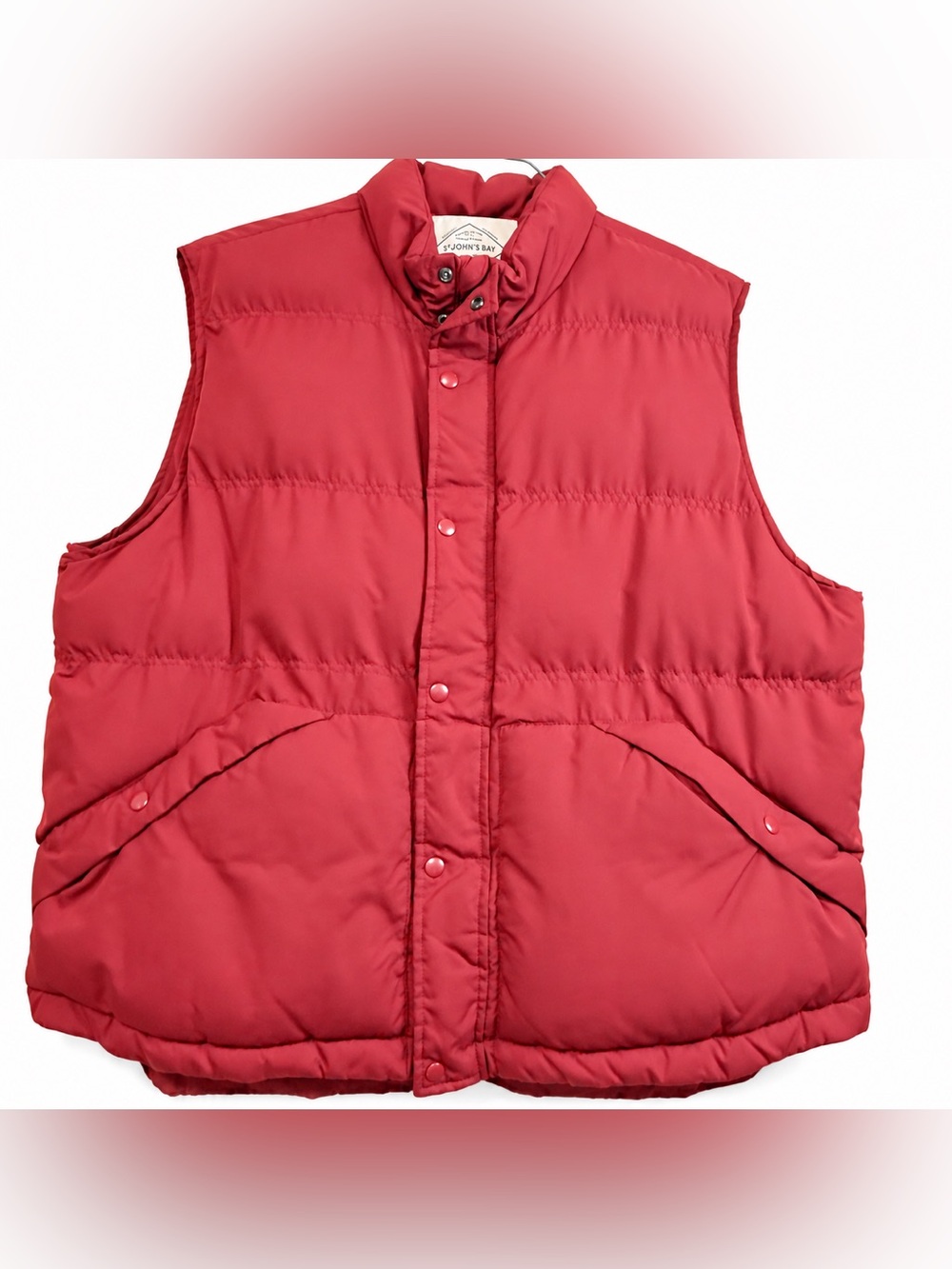 XXL St John’s Bay Men’s Red Puffer Vest Sleeveless Quilted